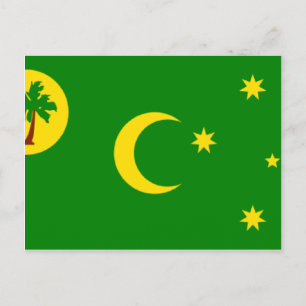 Cocos (Keeling)Islands Flag CC Postcard