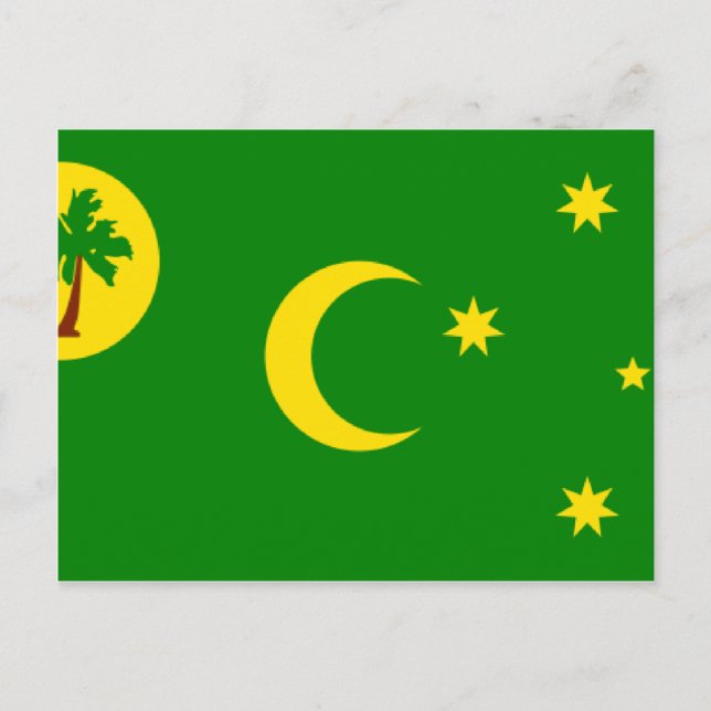 Cocos (Keeling)Islands Flag CC Postcard (Front)