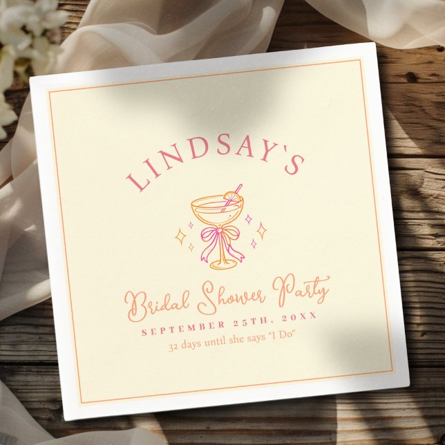 Coctail Bridal Shower Napkins (Coctail Bridal Shower Napkins)