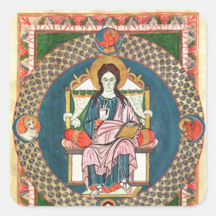 Cod. 1948 Christ in Majesty Square Sticker