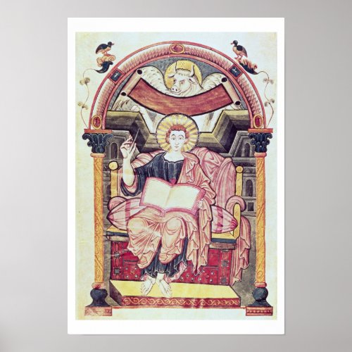 Cod 22 f85v St Luke the Evangelist from Treves Poster