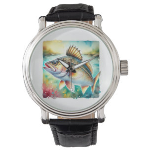 Cod Fish 190724AREF127 - Watercolor Watch