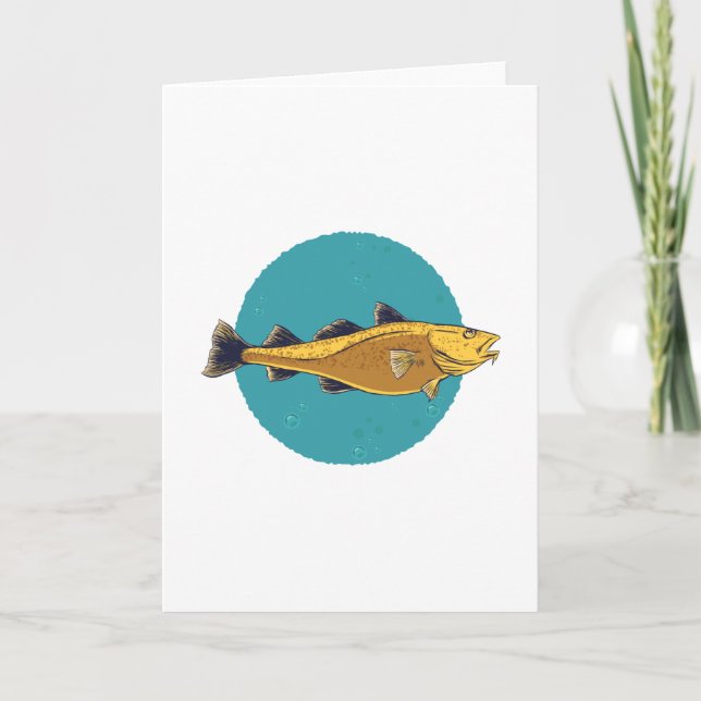 Cod Fish Fishing Gift for Fisherman Card (Front)