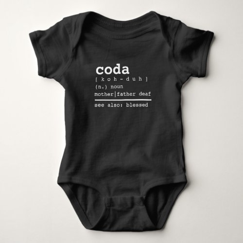 Coda Baby Blessed Definition Baby Bodysuit