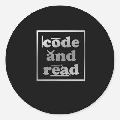 Code And Read Dyslexia Awareness Therapist Graphic Classic Round Sticker