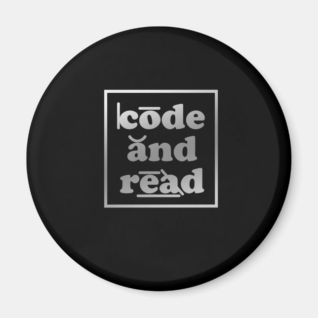 Code And Read Dyslexia Awareness Therapist Graphic Magnet (Front)