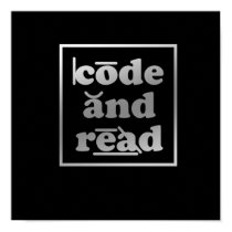Code And Read Dyslexia Awareness Therapist Graphic Poster