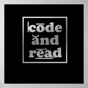 Code And Read Dyslexia Awareness Therapist Graphic Poster