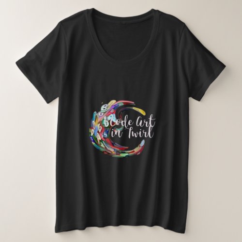 Code Art in Twirl Plus Size T_Shirt
