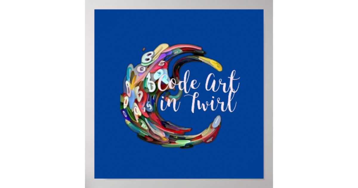 Code Art in Twirl Poster | Zazzle