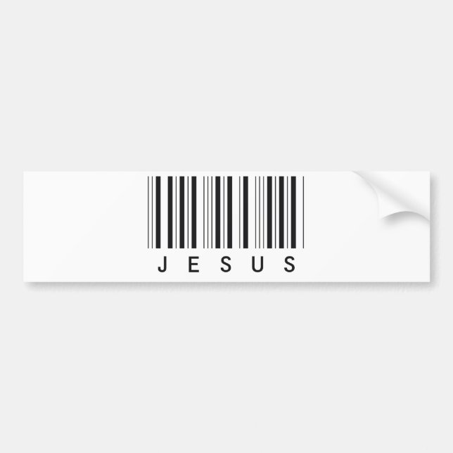 Code barre Jesus noir Bumper Sticker (Front)