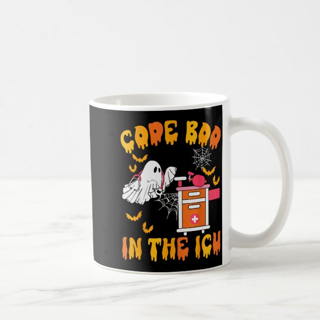 Code Boo In The Icu Ghost Nurse Halloween Soky Sea Coffee Mug (Right)