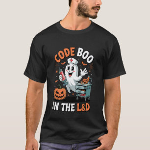 Code Boo in The L&D Funny Medical Halloween L&D Nu T-Shirt