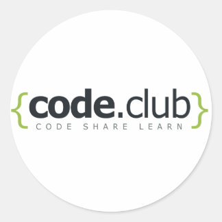 Code Club Shop Classic Round Sticker