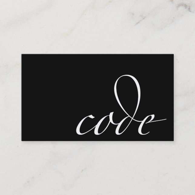 Code: Code Monkey, Programmer Business Card (Front)