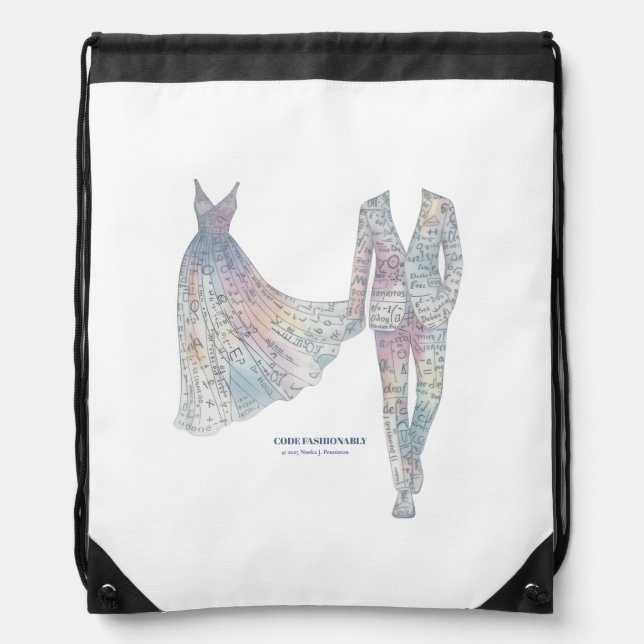 CODE FASHIONABLY Activewear Drawstring Bag (Front)