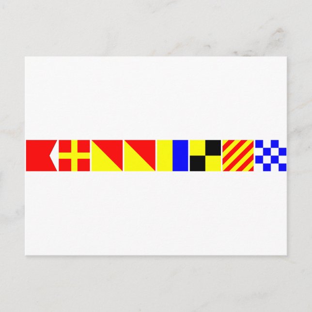 Code Flag Brooklyn Postcard (Front)