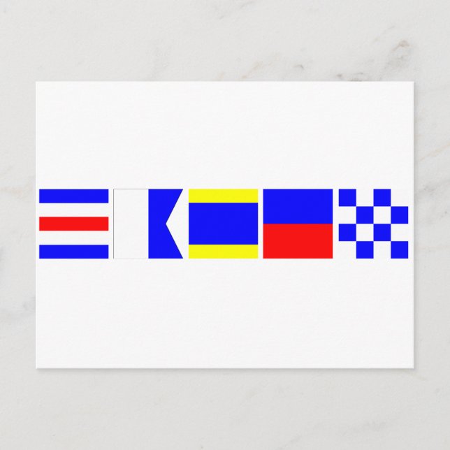 Code Flag Caden Postcard (Front)