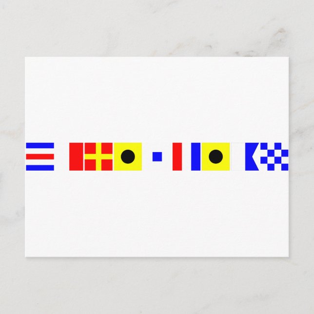 Code Flag Christian Postcard (Front)