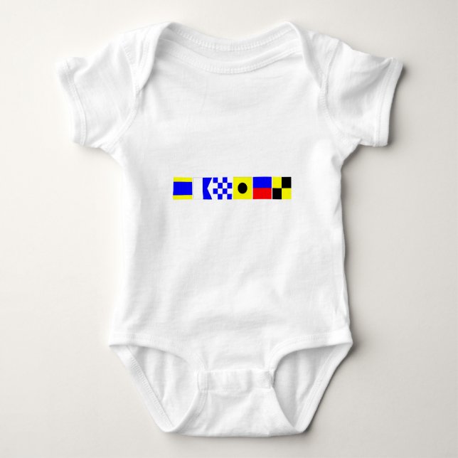 Code Flag Daniel Baby Bodysuit (Front)
