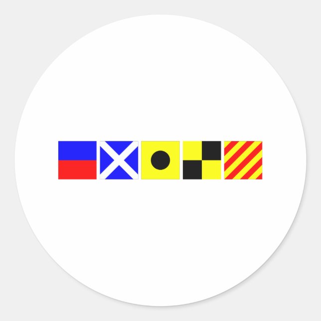 Code Flag Emily Classic Round Sticker (Front)