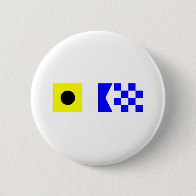 Code Flag Ian Pinback Button (Front)