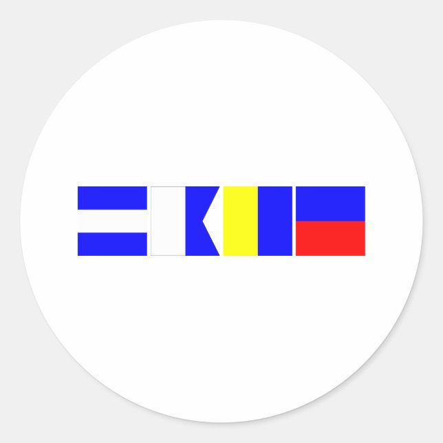 Code Flag Jake Classic Round Sticker (Front)