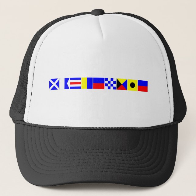 Code Flag Mackenzie Trucker Hat (Front)