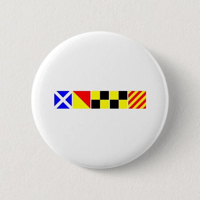 Code Flag Molly Pinback Button (Front)
