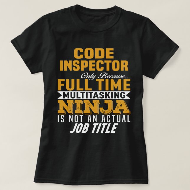 Code Inspector T-Shirt (Design Front)