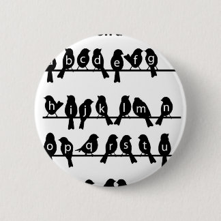 Code Key - Birds on a wire Pinback Button