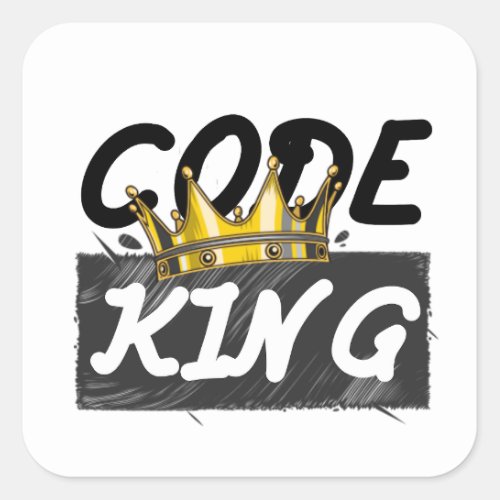 Code King Square Sticker