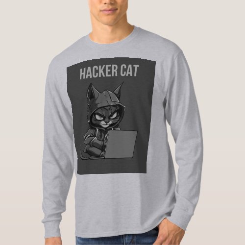 Code Kitty The Hacker Cat T_Shirt