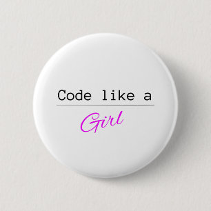 Code like a GIRL Pinback Button