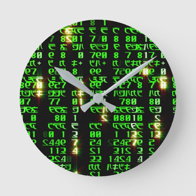 Code matrix Acrylic Wall Clock (Front)
