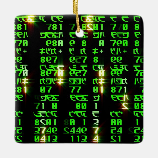 Code matrix ceramic ornament (Front)