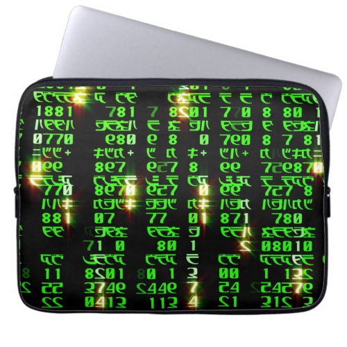 Code matrix laptop sleeve