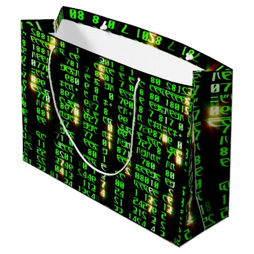 Code matrix large gift bag
