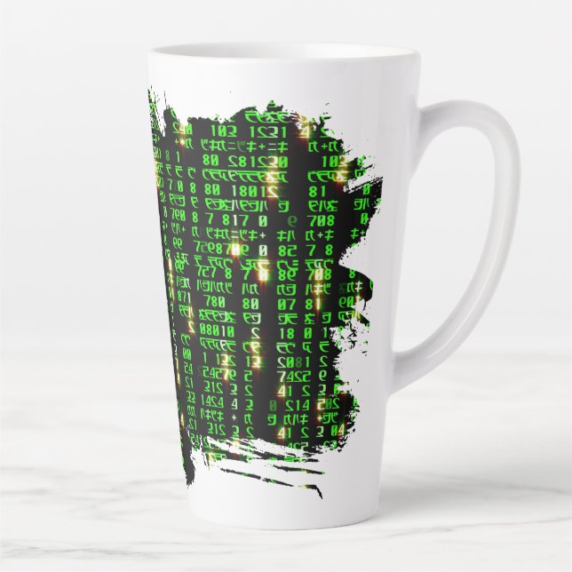 Code matrix latte mug (Right)