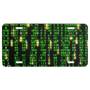 Code matrix license plate