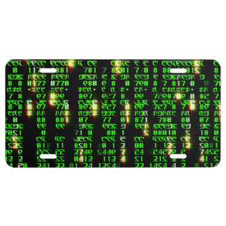 Code matrix license plate