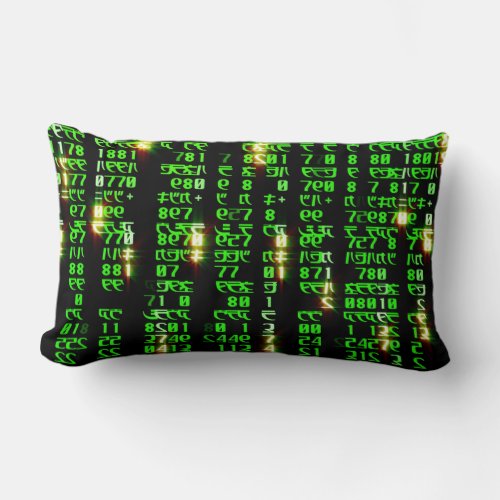 Code matrix lumbar pillow