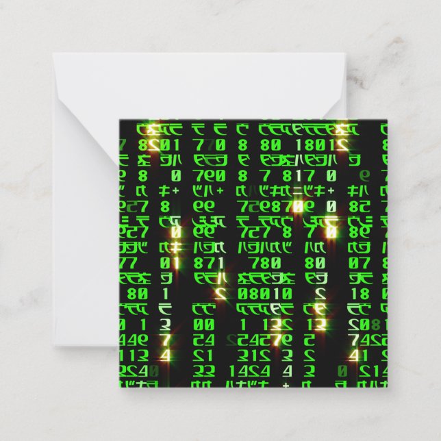 Code matrix note card (Front)
