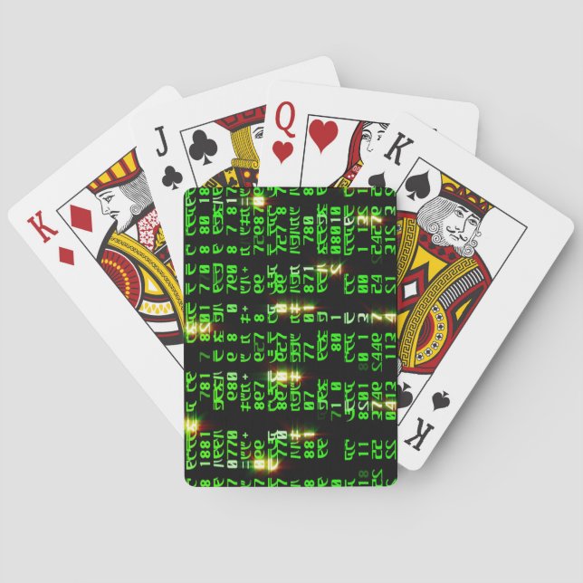 Code matrix poker cards (Back)