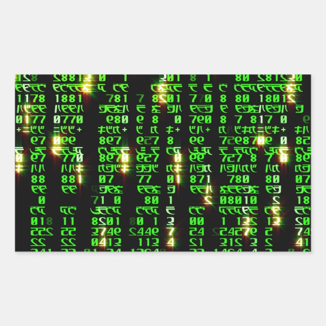 Code matrix rectangular sticker (Front)