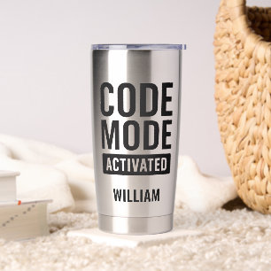 Code Mode Activated Code Developer  Insulated Tumbler