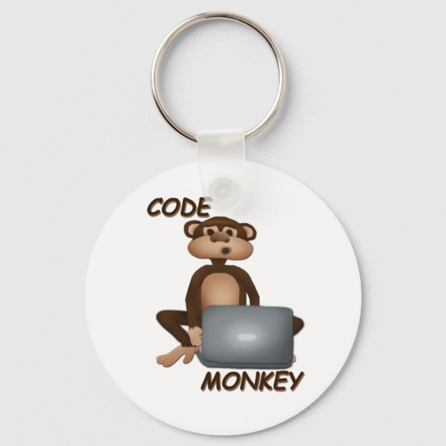 Code Monkey Keychain (Front)