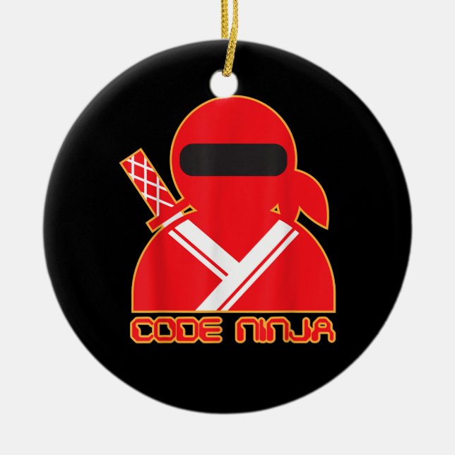 Code Ninja Computer Coding Engineer Funny Lovers Ceramic Ornament (Front)