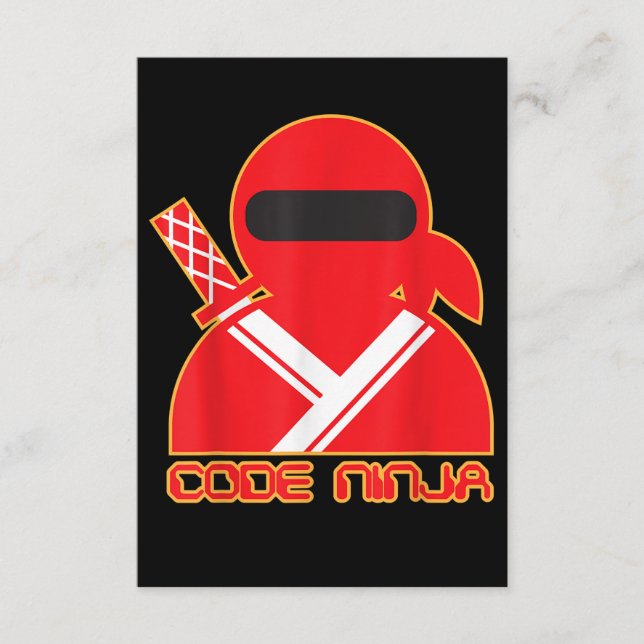 Code Ninja Computer Coding Engineer Funny Lovers Enclosure Card (Front)