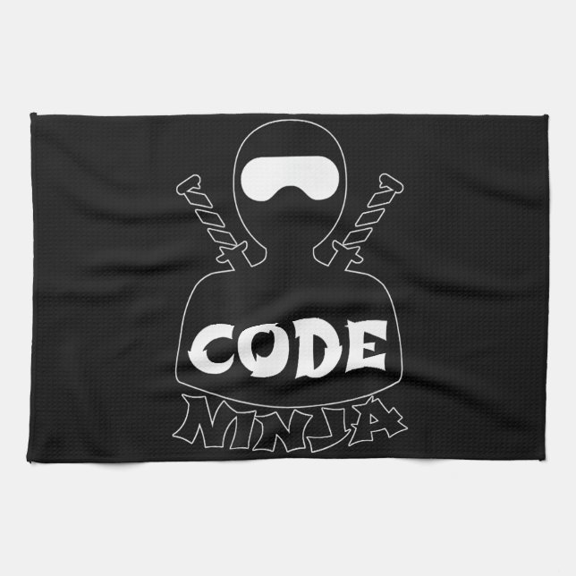 Code Ninja Computer Coding Engineer Funny Lovers Kitchen Towel (Horizontal)